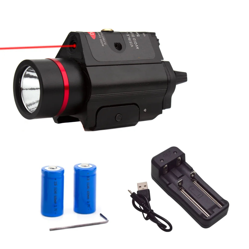 Beach Camp Laser Light Combo Red Dot Laser Sight Combo All-In-One Laser Flashlight Glock Laser Sight