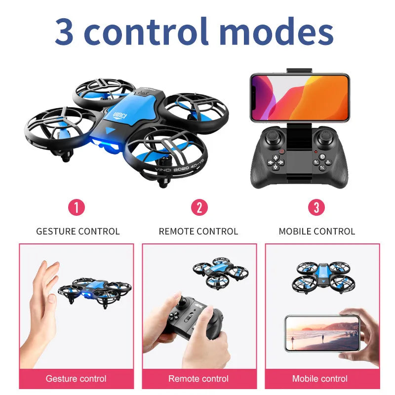 Beach Camp V8 New Mini Drone 4k profession HD 1080P Wide Angle Camera WiFi FPV RC Dron Height Keep Drones Helicopter Kids Toys 4DRC