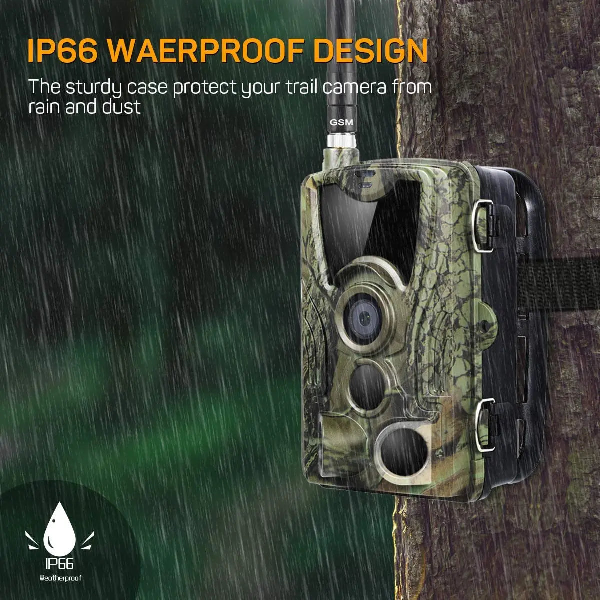 2G Hunting Trail Camera 20MP 1080P MMS/SMTP/SMS Wireless Wildlife Cameras Photo Traps HC801M Night Vision Hunter Chasse