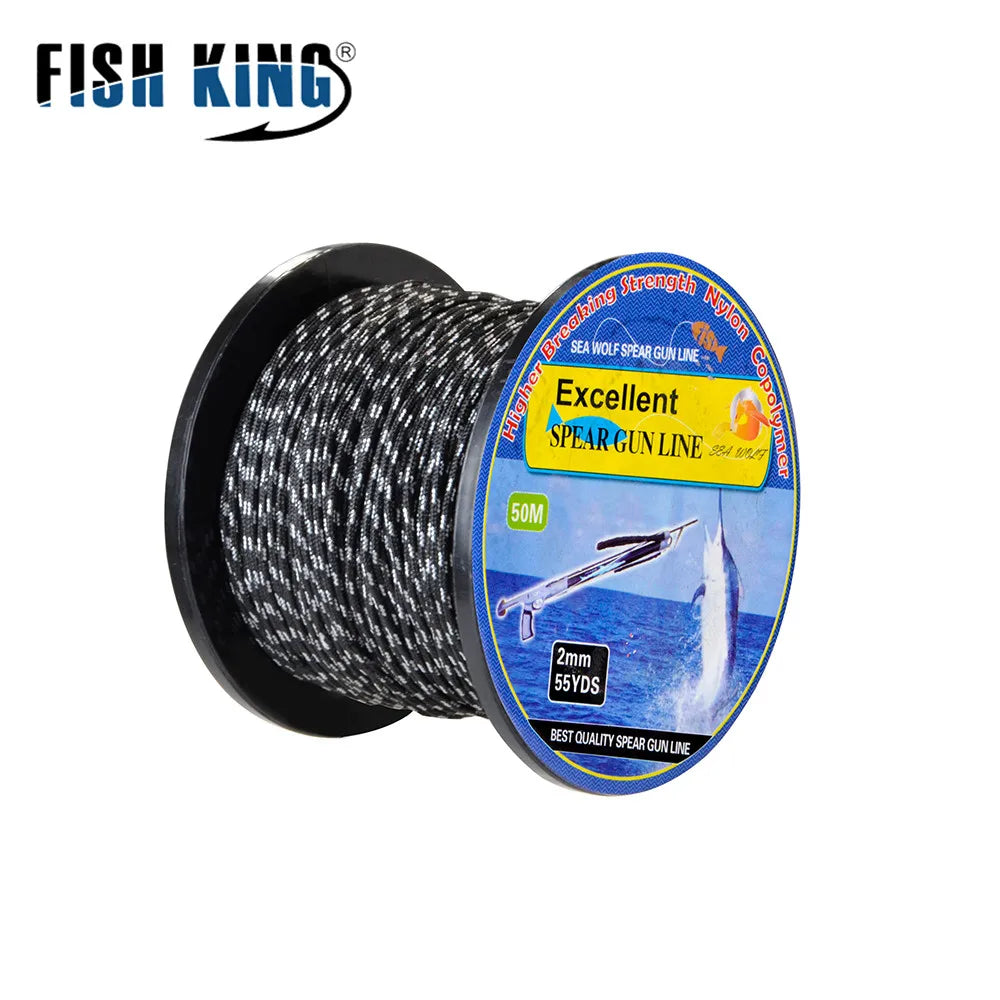 FISH KING Spearfishing Fishing Line Hot New Multifilament Fishing Line 50M 2.0mm 1.8mm 55YDS Material Braided Fishing Gun Line