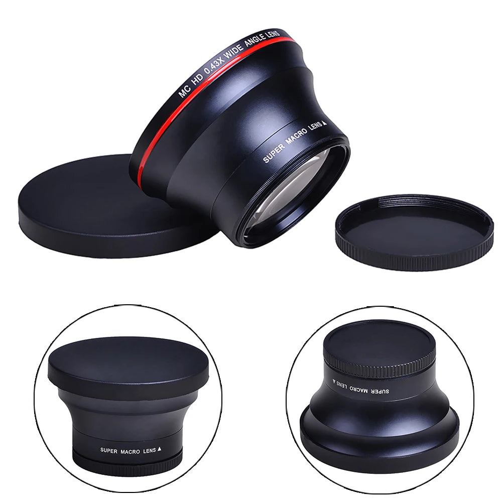 52MM 0.43x Professional HD Wide Angle Camera Lens for Nikon D7100 D7000 D5500 D5300 D5200 D5100 D3300 D3200 D3100 D3000