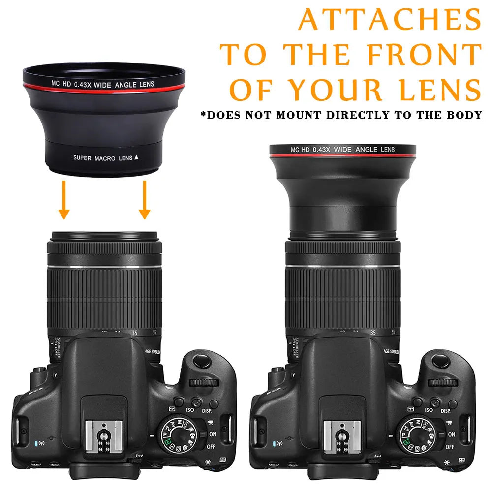 52MM 0.43x Professional HD Wide Angle Camera Lens for Nikon D7100 D7000 D5500 D5300 D5200 D5100 D3300 D3200 D3100 D3000