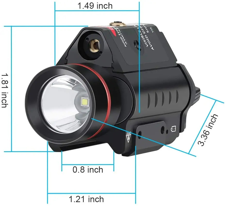 Beach Camp Laser Light Combo Red Dot Laser Sight Combo All-In-One Laser Flashlight Glock Laser Sight