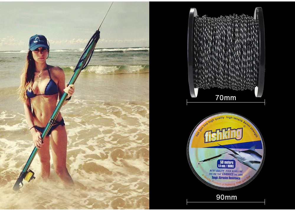 FISH KING Spearfishing Fishing Line Hot New Multifilament Fishing Line 50M 2.0mm 1.8mm 55YDS Material Braided Fishing Gun Line