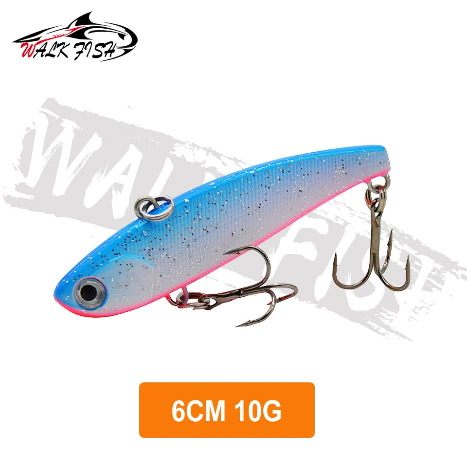 Beach Camp-WALK FISH Sinking Vibration Fishing Lure 10g 14g 18g 22g Hard bait Artificial VIB Winter Ice Fishing Pike Bait Tackle Isca Pech