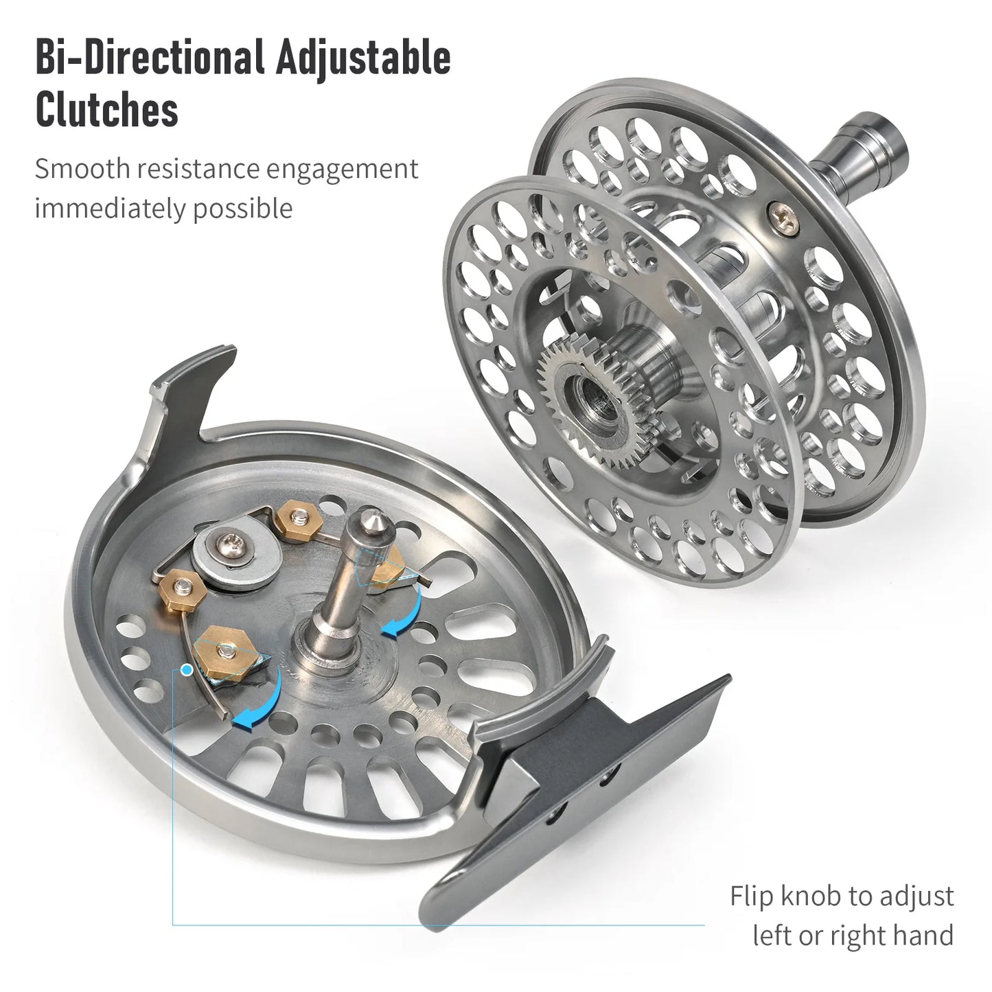 Beach Camp ART Aluminum Alloy CNC High Lightweight Fly-Fishing Reel 65/75/85/95 Specifications