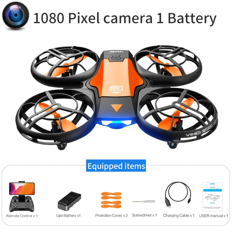 Beach Camp V8 New Mini Drone 4k profession HD 1080P Wide Angle Camera WiFi FPV RC Dron Height Keep Drones Helicopter Kids Toys 4DRC