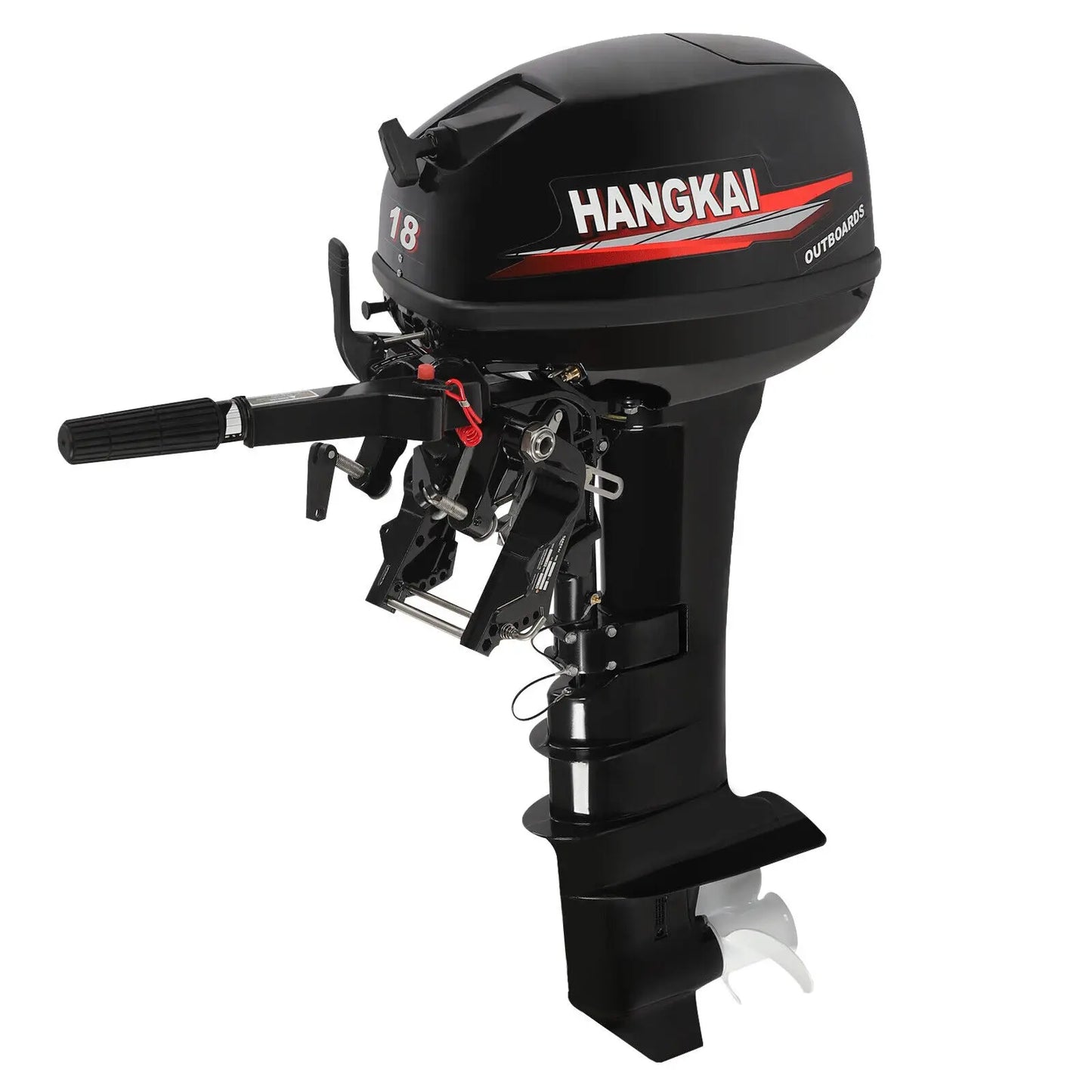 Beach Camp 18HP 2 Stroke Outboard Motor, Fishing Boat Engine Water Cooling 246CC Heavy Duty Boat Engine Marine Engine with CDI Ignition