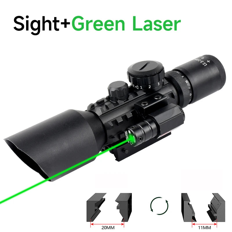 Beach Camp Red and Green Laser Optical Scope Suitable for Hunting and Shooting Sports