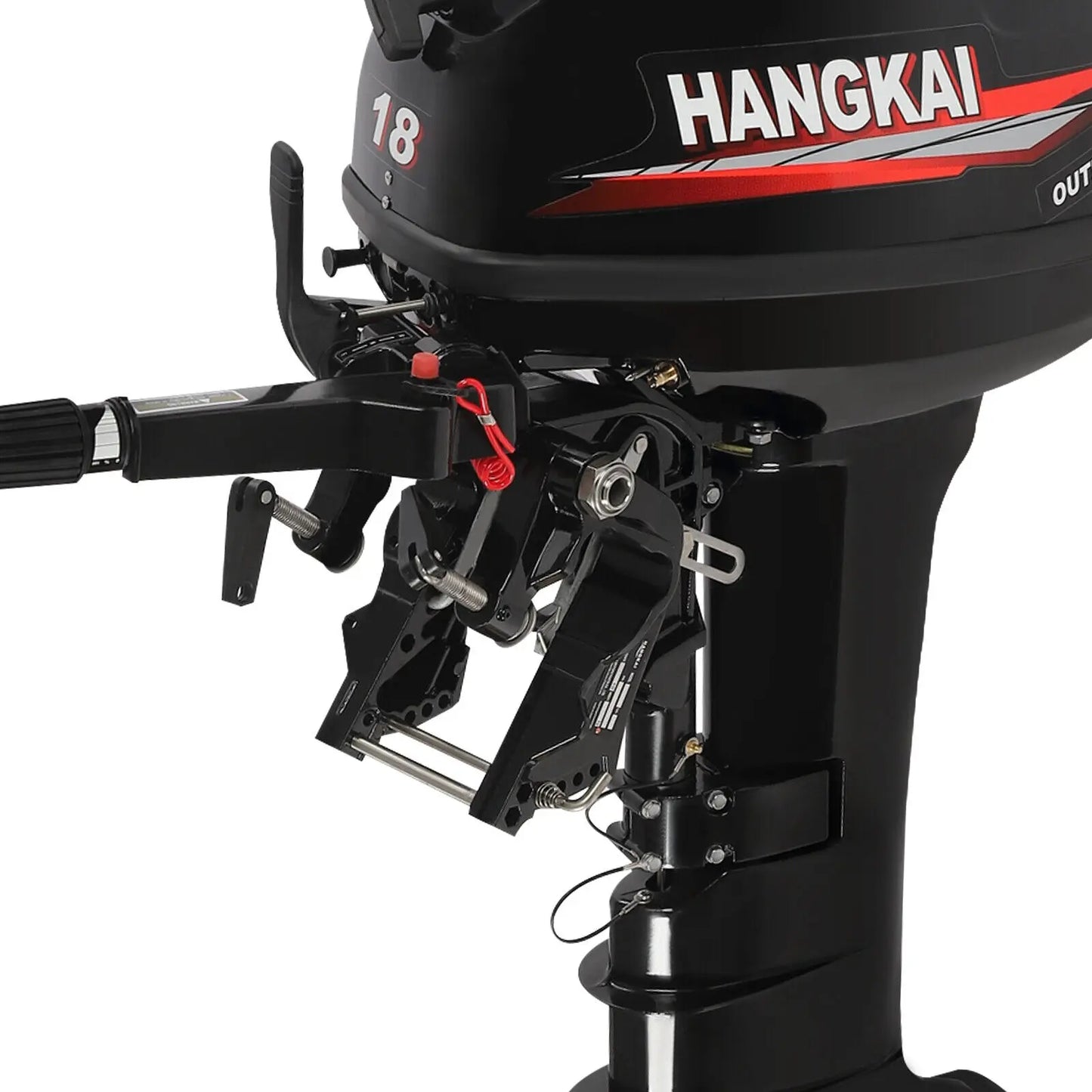 Beach Camp 18HP 2 Stroke Outboard Motor, Fishing Boat Engine Water Cooling 246CC Heavy Duty Boat Engine Marine Engine with CDI Ignition