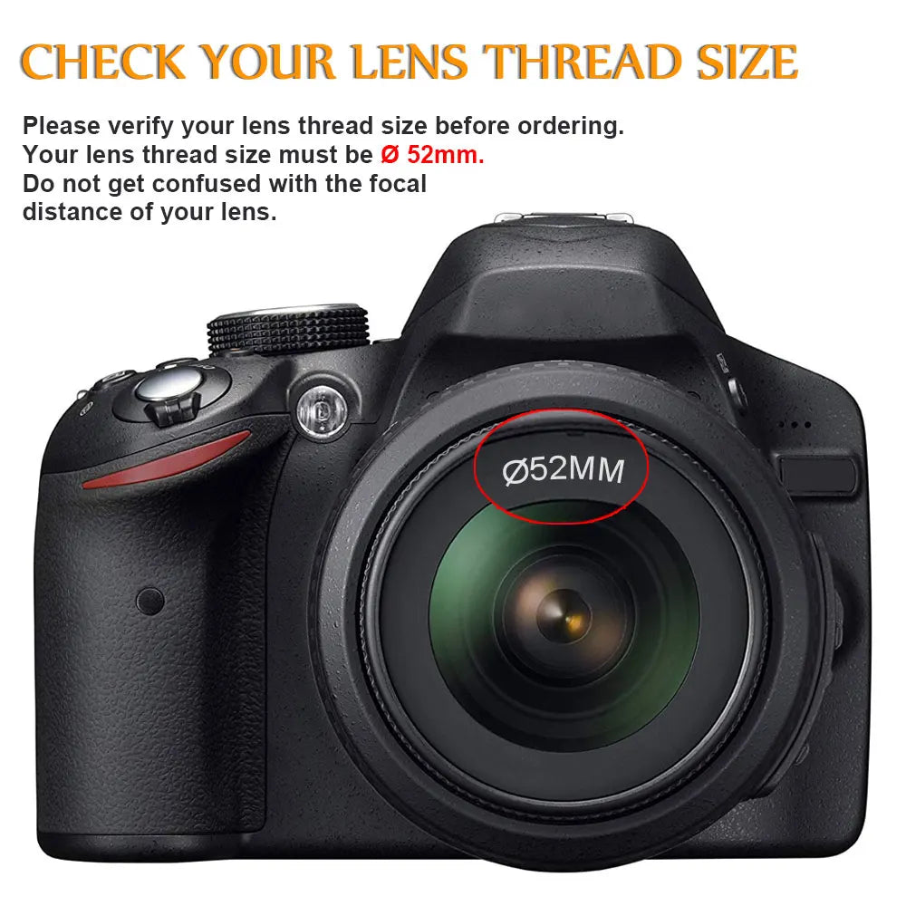 52MM 0.43x Professional HD Wide Angle Camera Lens for Nikon D7100 D7000 D5500 D5300 D5200 D5100 D3300 D3200 D3100 D3000