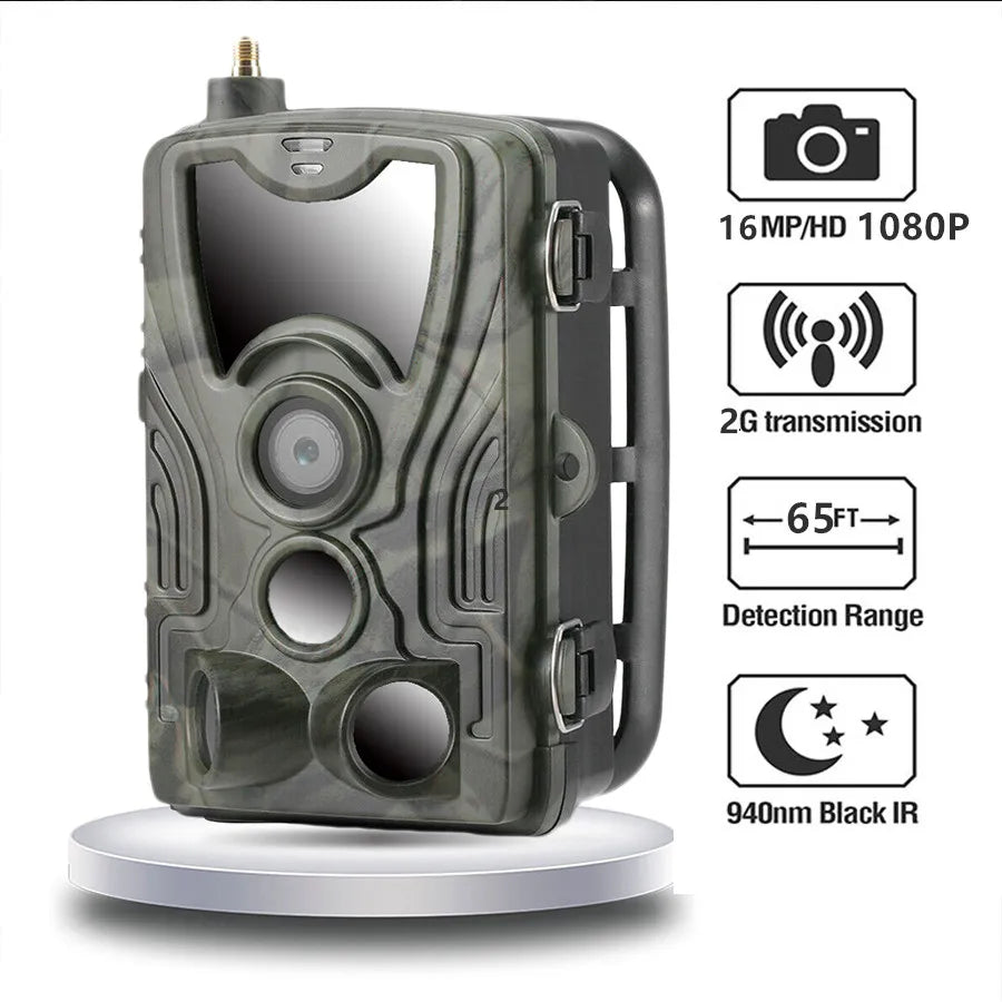 2G Hunting Trail Camera 20MP 1080P MMS/SMTP/SMS Wireless Wildlife Cameras Photo Traps HC801M Night Vision Hunter Chasse