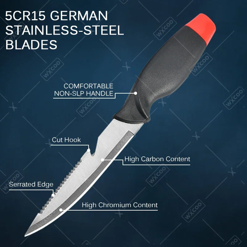 Beach Camp Fish Filleting Knife Ultra-sharp Boning Knife Stainless Steel Multi-purpose Meat Cleaver Fish Sushi Slicer Fruit Peeler