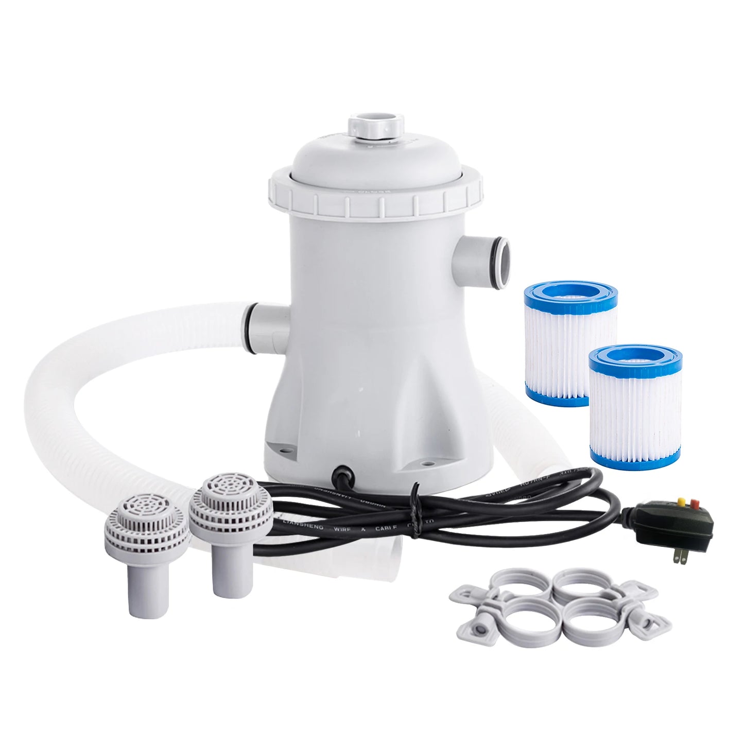 Beach Camp Pool Filter Pump 330 GPH Paddling Pool Electric Water Pump With 2 Pool Filter Cartridge Pool Pumps Above Ground Pool Filter Pump
