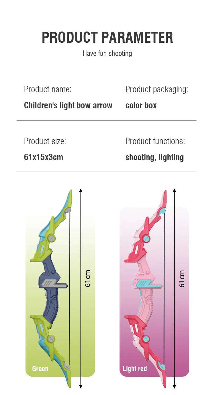 Bow and Arrows for Children Kids Archery Bow Practice Recurve Bow Outdoor Sports Game Hunting Shooting Toy Boys Gift Bow Kit Set