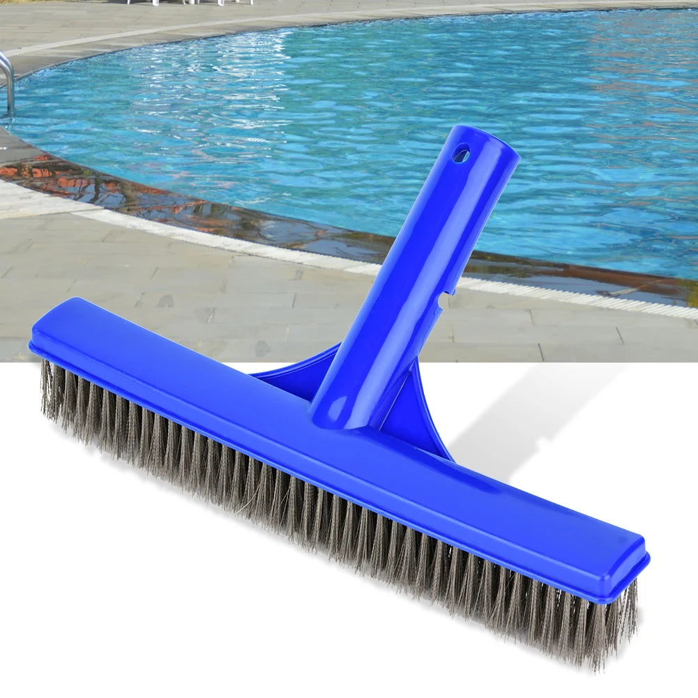 25.2cm Swimming Pool Wall Brush with High Quality Steel Wire Bristles for Spa Pond Cleaning Equipment