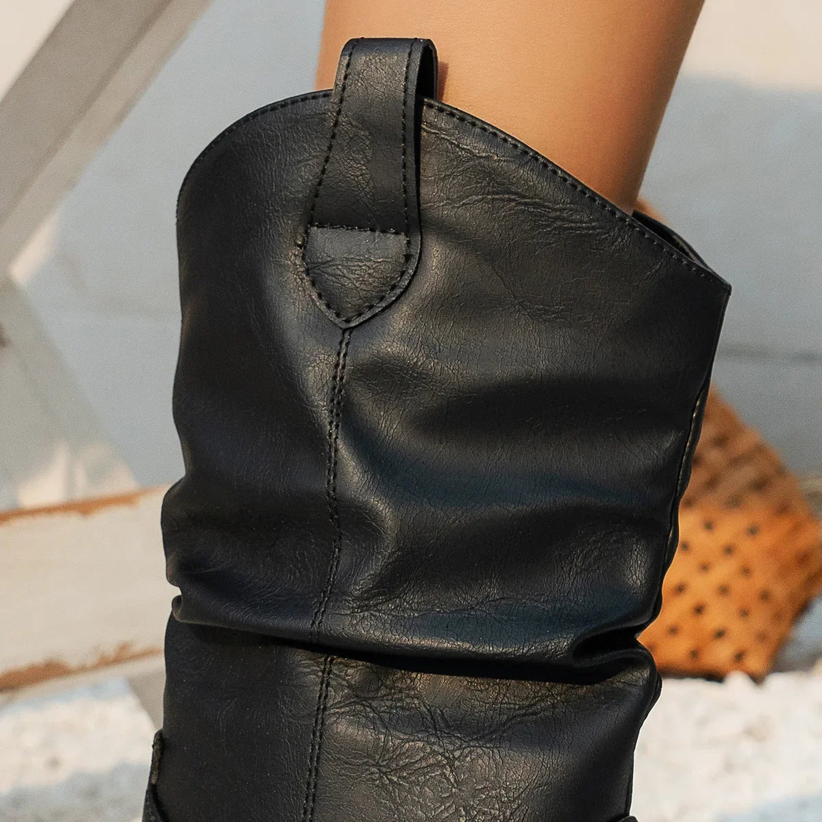 Western Cowboy Boots for Women Autumn Winter Retro