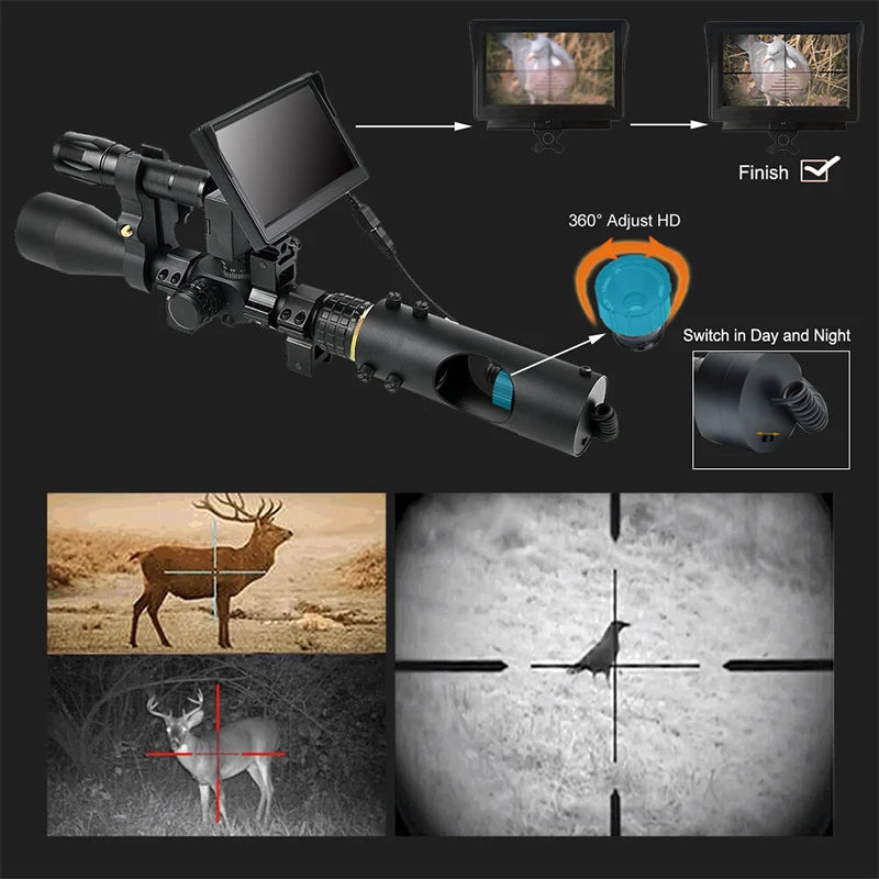 Beach Camp Night Vision Riflescope Hunting Scopes Optical Sight 850nm Infrared LED IR Waterproof Night Vision Hunting Camera