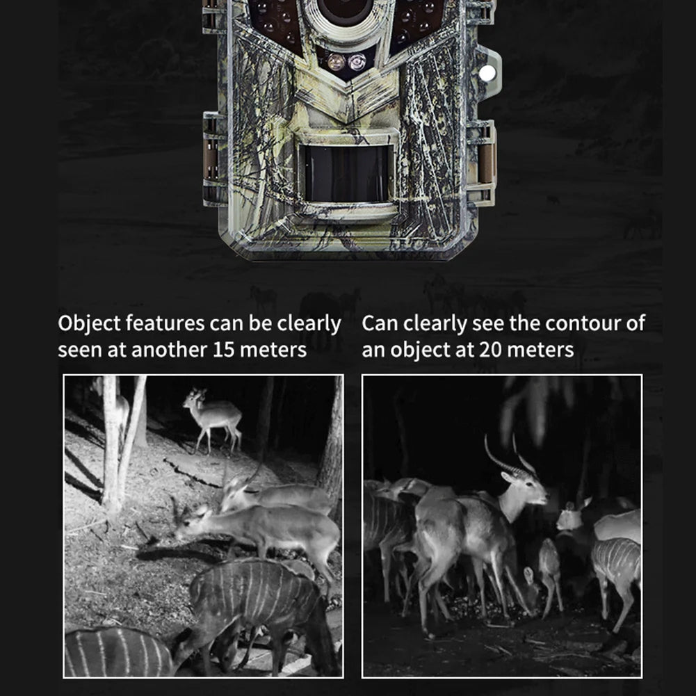 Mini HD 1080P Hunting Trail Camera Waterproof Hunting Camera Infrared Night Vision Security Cam Outdoor Wildlife Photo Traps