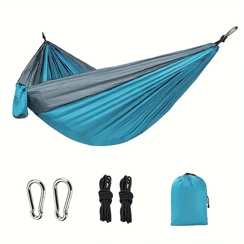 Beach Camp Camping Hammock Lightweight Portable Double Hammock with Tree Straps Camping Gear for Outside Hiking Beach Backpack Travel