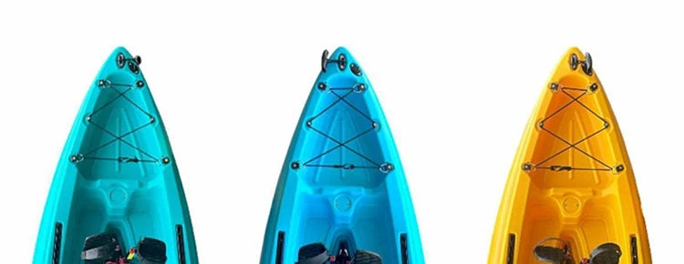 Beach Camp Portable LLDPE Kayak with Split Hard Shell, Electric/Pedal-Driven Canoe for Solo/Tandem Lake/Sea Adventures, Modular Assembly