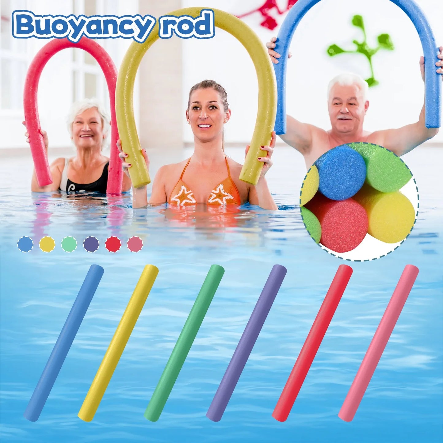 Beach Camp Swimming Pool Noodle Float Aid Swim Noodles Ring Foam Buoyancy Stick Useful For Kids Adult Pool Accessories Floating Foam Tube