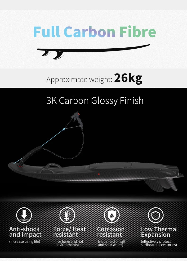 Beach Camp Fuel Engine Surfboard 109cc Electric Surfboard Carbon Fiber Surfboard Powerful High Speed Surfboards