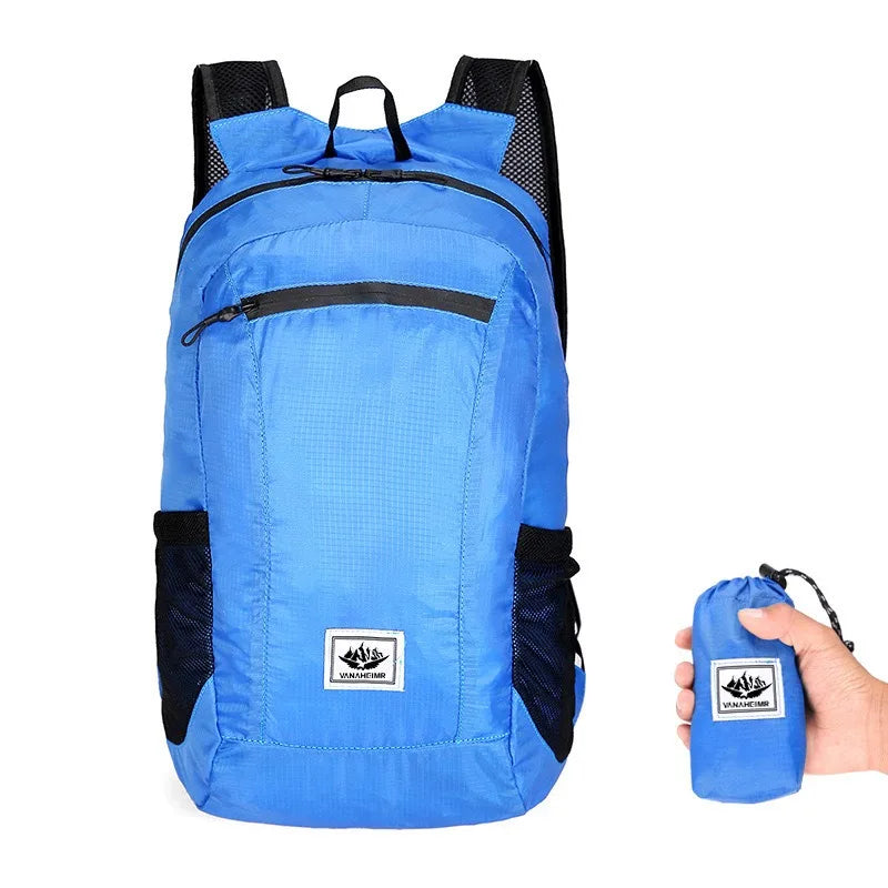 Beach Camp Hiking Daypack, Water Resistant Lightweight Packable Backpack for Travel Camping Outdoor