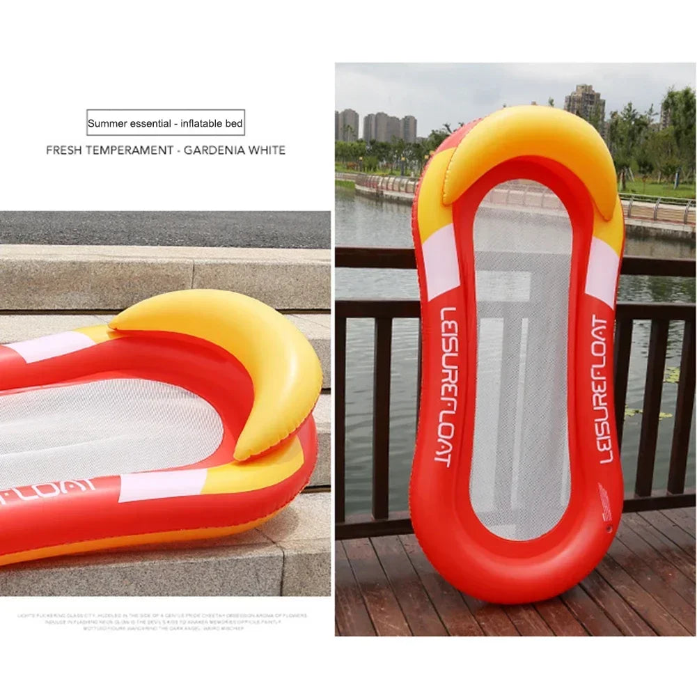 Beach Camp Pool Loungers Beds Inflatable Float Hammock Floating for Adults Child Poolside Lounging Swimming Foldable Water Sleeping Bed