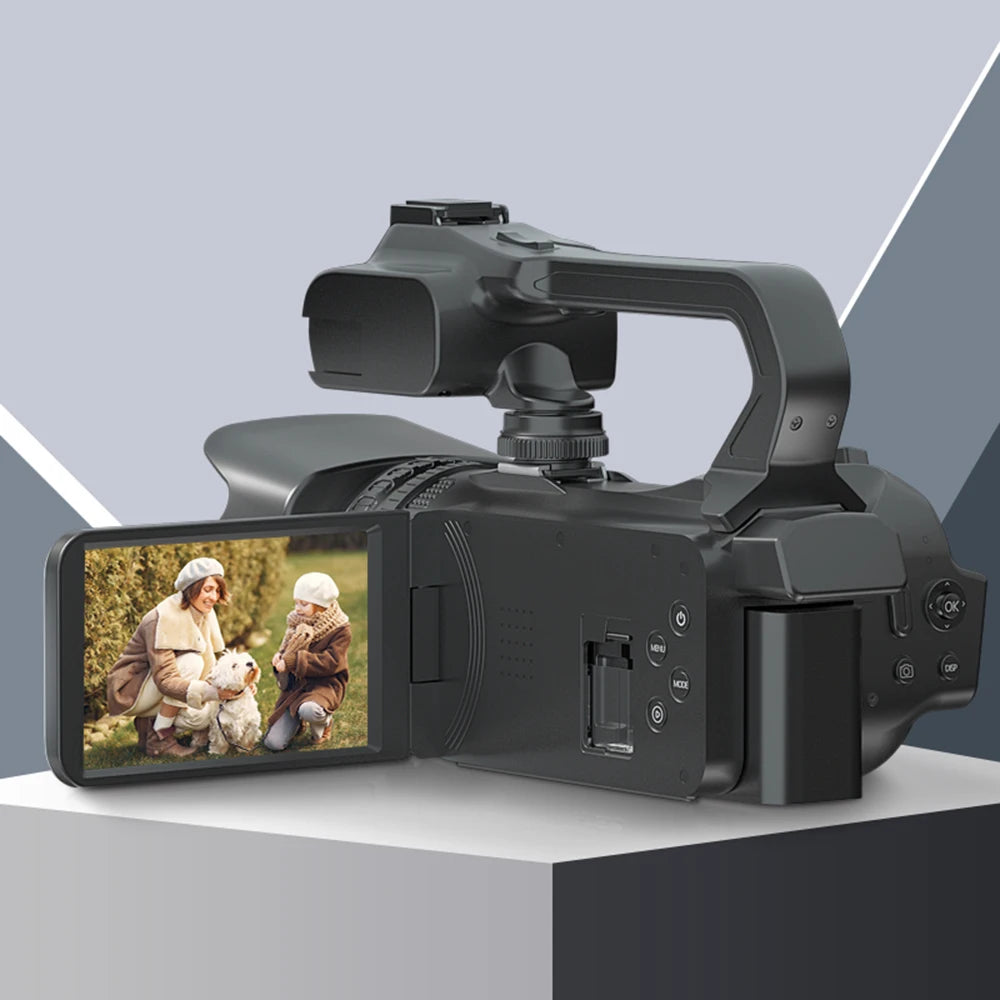Beach Camp 6K 60FPS Professional Camcorder for Photography 64MP WiFi Livestream Webcam Video Cameras 18X Digital Zoom YouTube Vlog Recorder
