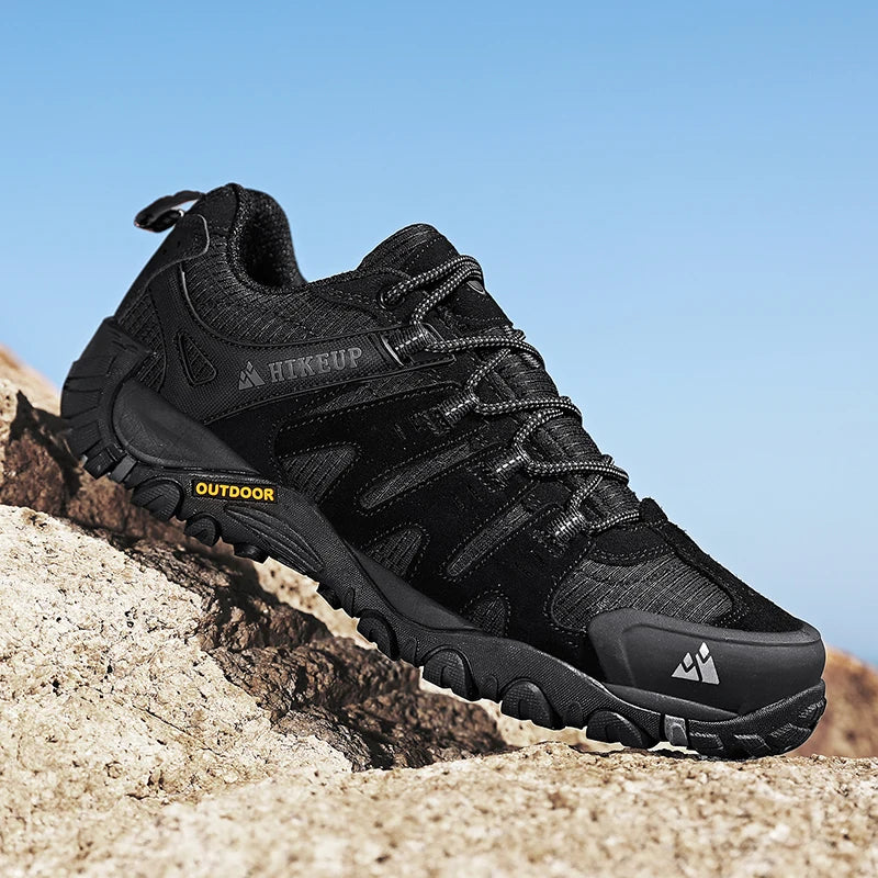 Men's Hiking Shoes Suede Leather Outdoor Shoes Wear-resistant Men Trekking Walking Hunting Tactical Sneakers