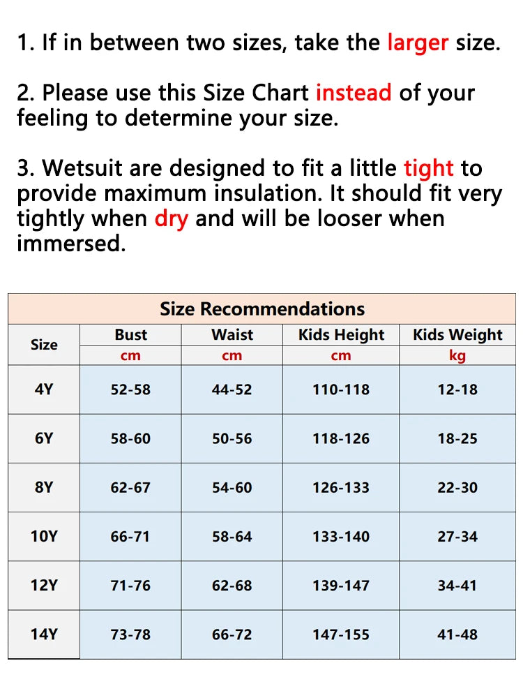 Beach Camp Two-Piece Neoprene Swimsuit for Kids, Professional Swimwear for Boys and Girls, Surfing Wetsuit Diving Suits, Bathing Suit