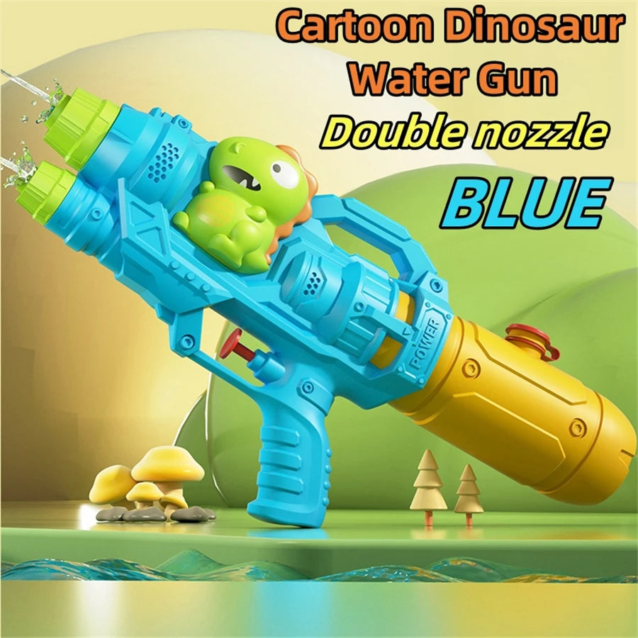 Beach Camp Dinosaurs, ducks, sharks, twin sprinklers, water gun toys, water fights, family gatherings, party games, water pools, beach toys