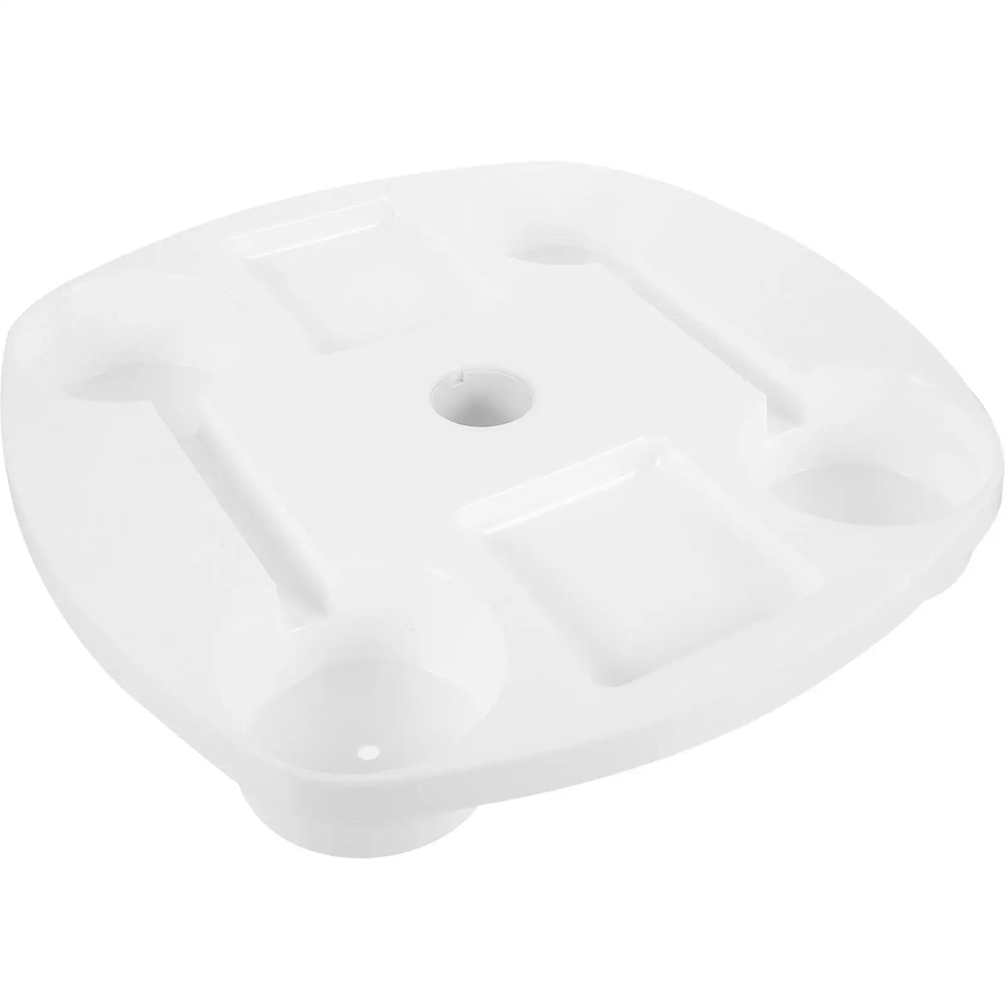 White 37x37cm Umbrella Tray Table Beach Pool Drink Holders Snack Patio Outdoor Beach Umbrella Table Supplies Supplies