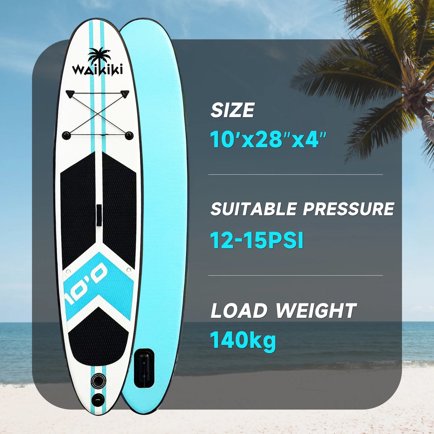 Beach Camp inflatable paddle board paddleboard inflatable for single person ISUP with SUP accessories surfing board