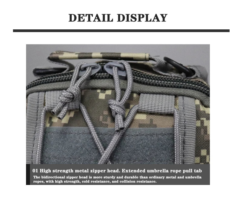 Men's outdoor crossbody bag, hiking camping equipment, hiking sports travel backpack, shoulder bag