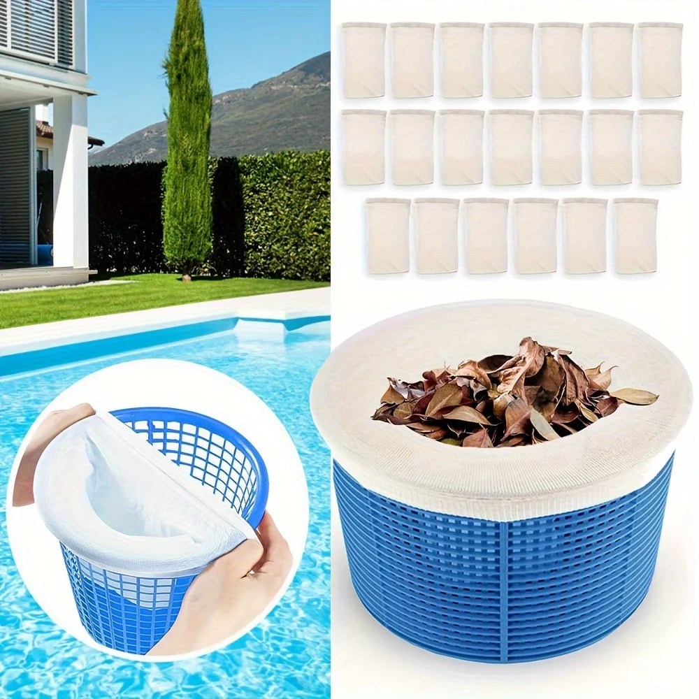 Beach Camp 20 Pcs, Swimming Pool Filter Socks, Cleaner to Remove Debris and Leaves from In-Ground and Above-ground Swimming Pools