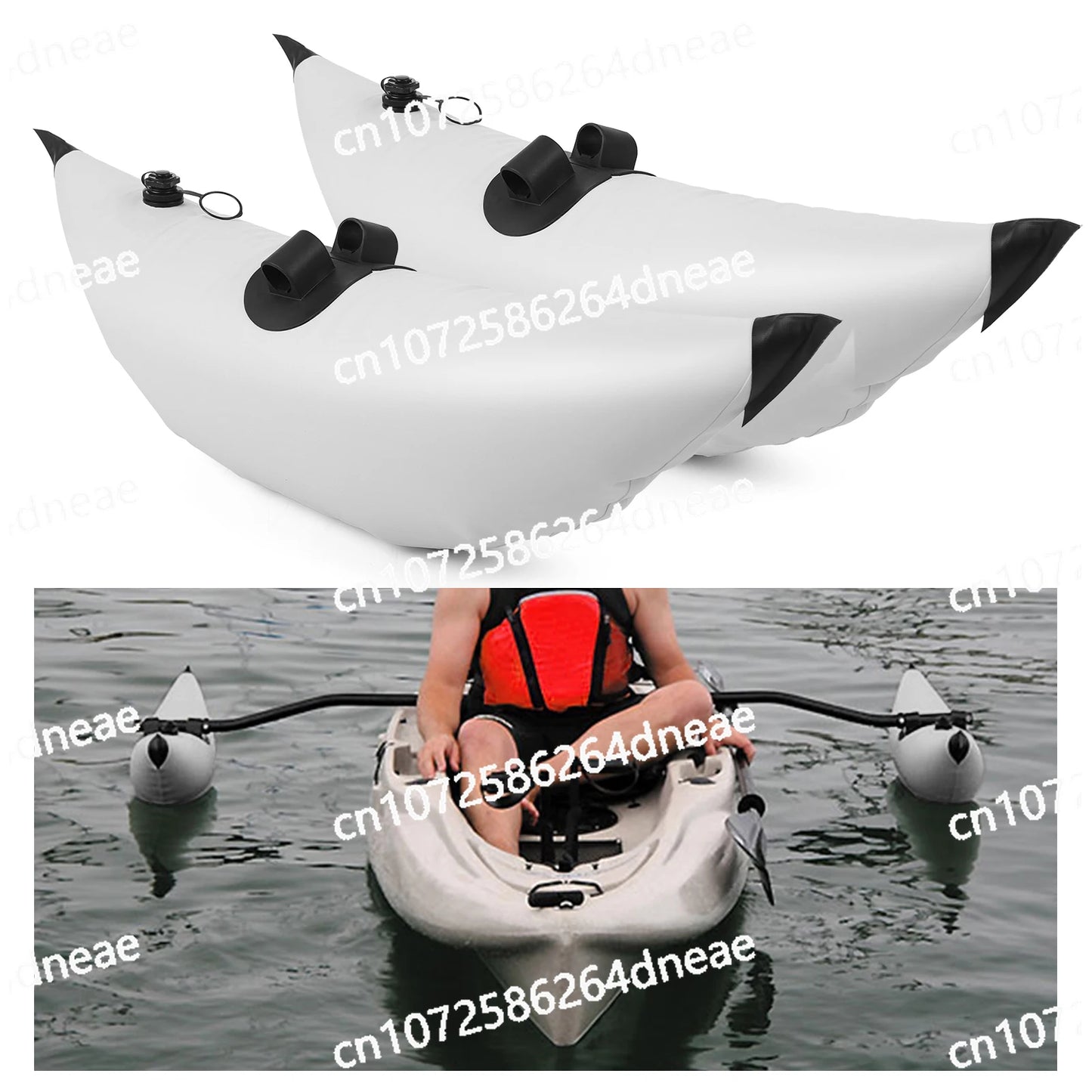 Beach Camp Kayak Boat Fishing Standing Float Stabilizer System Kit Kayak PVC Inflatable Outrigger Float with Sidekick Arms