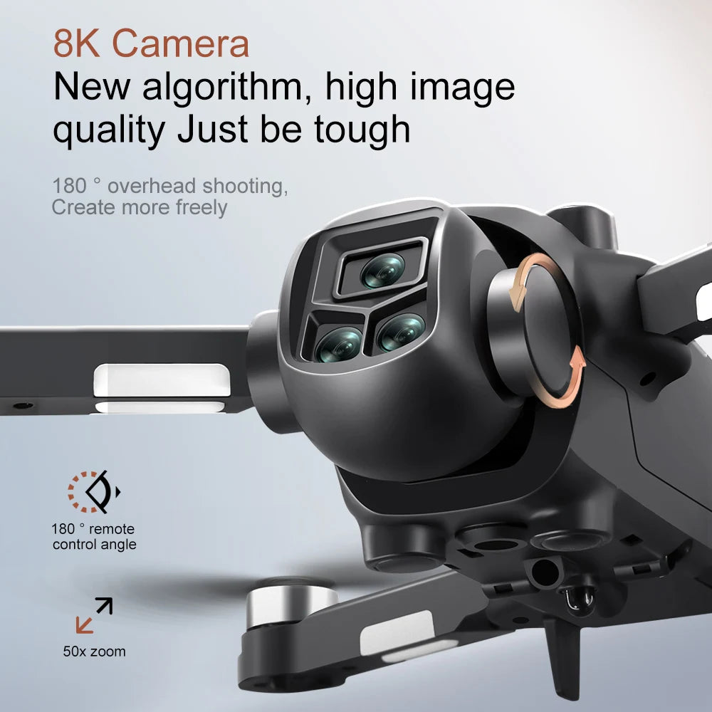 Beach Camp Drone 4K Professional HD Dual-Camera Obstacle Avoidance 5G Wi-Fi with Screen Remote Control Quadcopter Optical Flow Drone