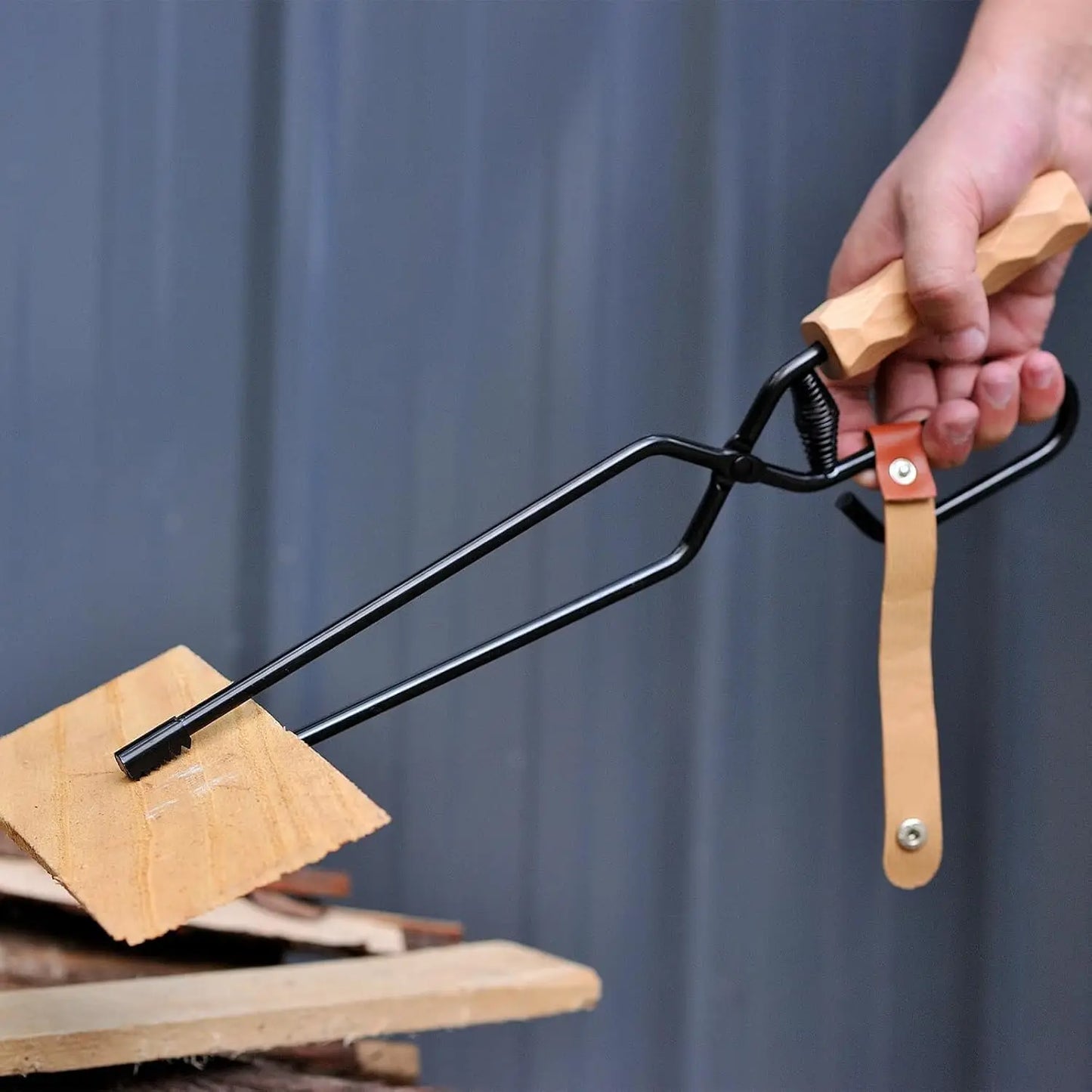 Beach Camp Fire Poker Camping Firewood Tongs Winter Fireplace Poker Camping Roasting Sticks Fire Pit Poker Picnic Portable Camping Supplies