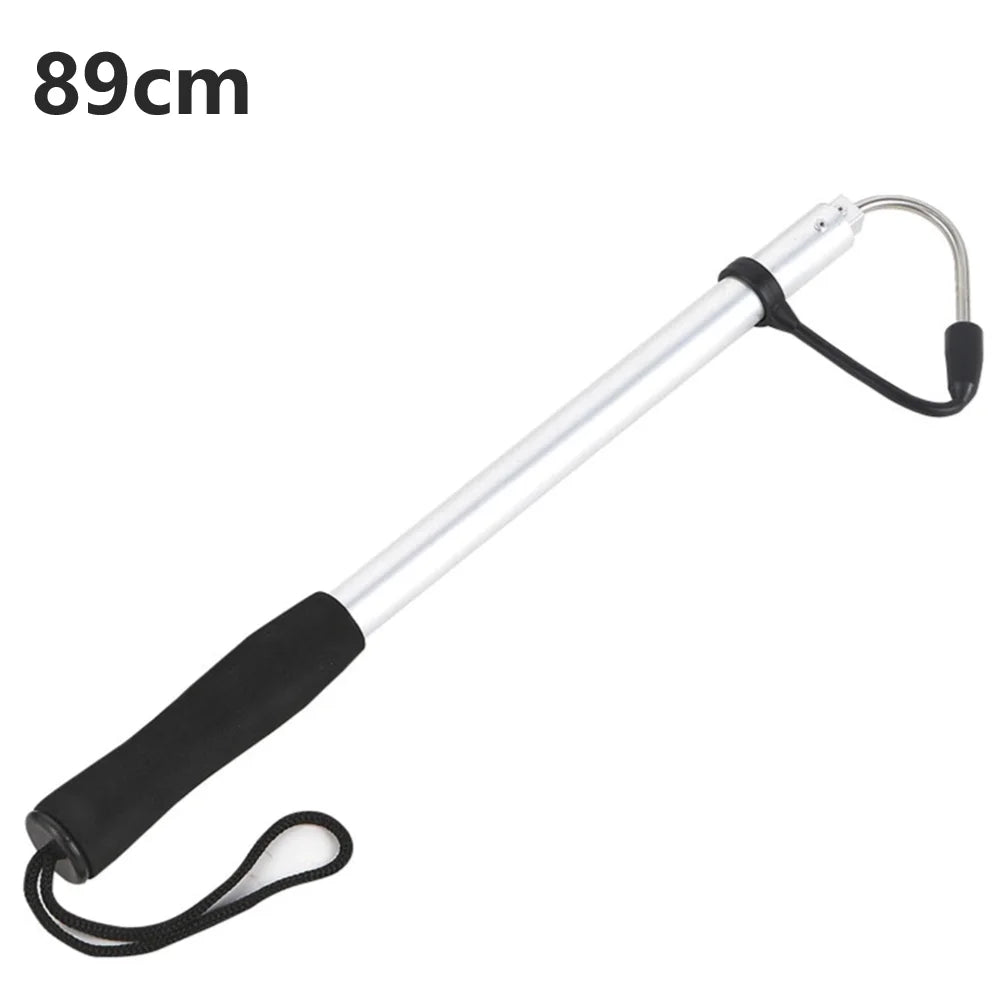 Telescopic Sea Fishing Gaff Stainless Aluminum Alloy Spear Hook Tackle
