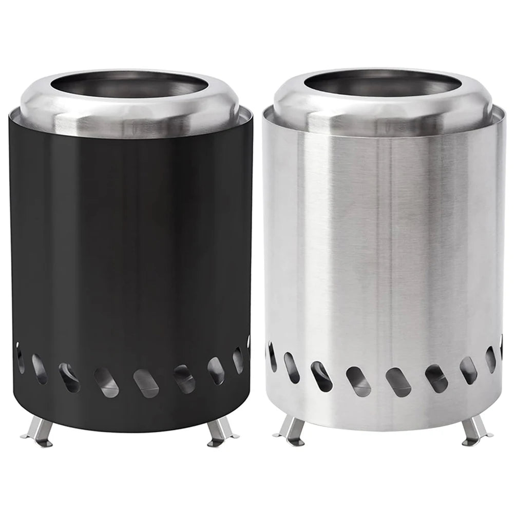 Beach Camp Smokeless Tabletop Fire Pit Stainless Steel Portable Mini Stove Mini Fire Pit Wood Burning Or Pellet Fueled Portable Bonfire