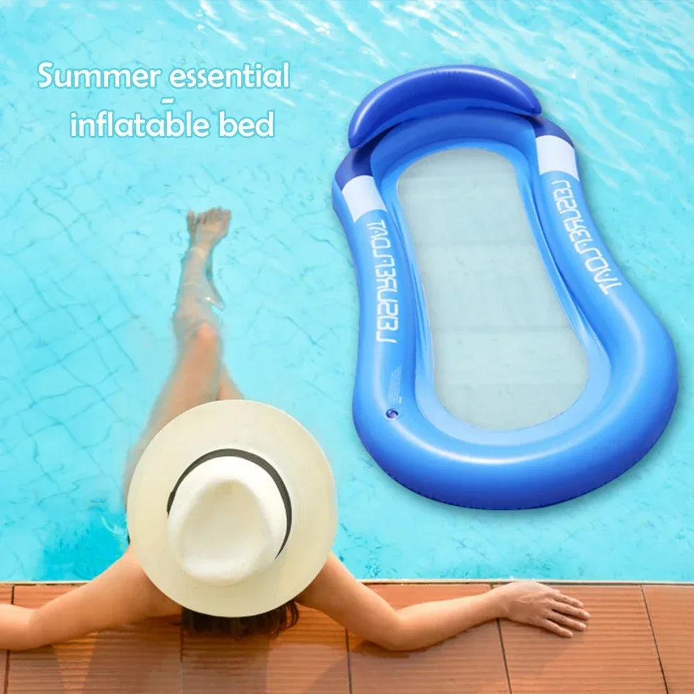 Beach Camp Pool Loungers Beds Inflatable Float Hammock Floating for Adults Child Poolside Lounging Swimming Foldable Water Sleeping Bed