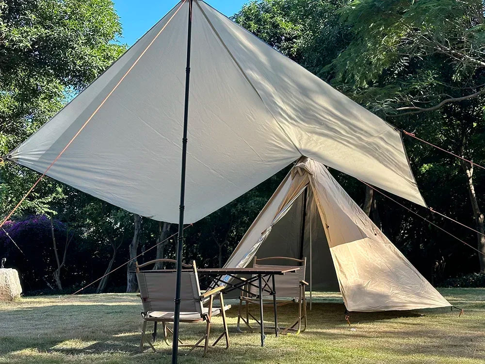 Beach Camp Camping Tarp Waterproof Tent Tourist Awning Shade Garden Canopy Beach Sunshade Outdoor Ultralight Camping Products Sun Shelter