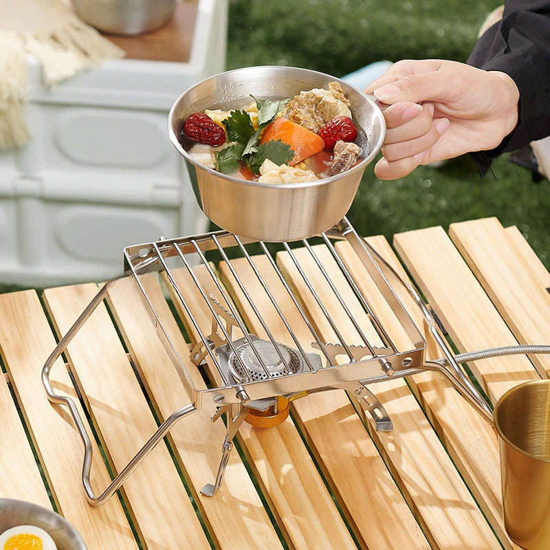 Folding Campfire Grill Stainless Steel Portable Multifunctional High Temperature Corrosion Resistance Outdoor Camping