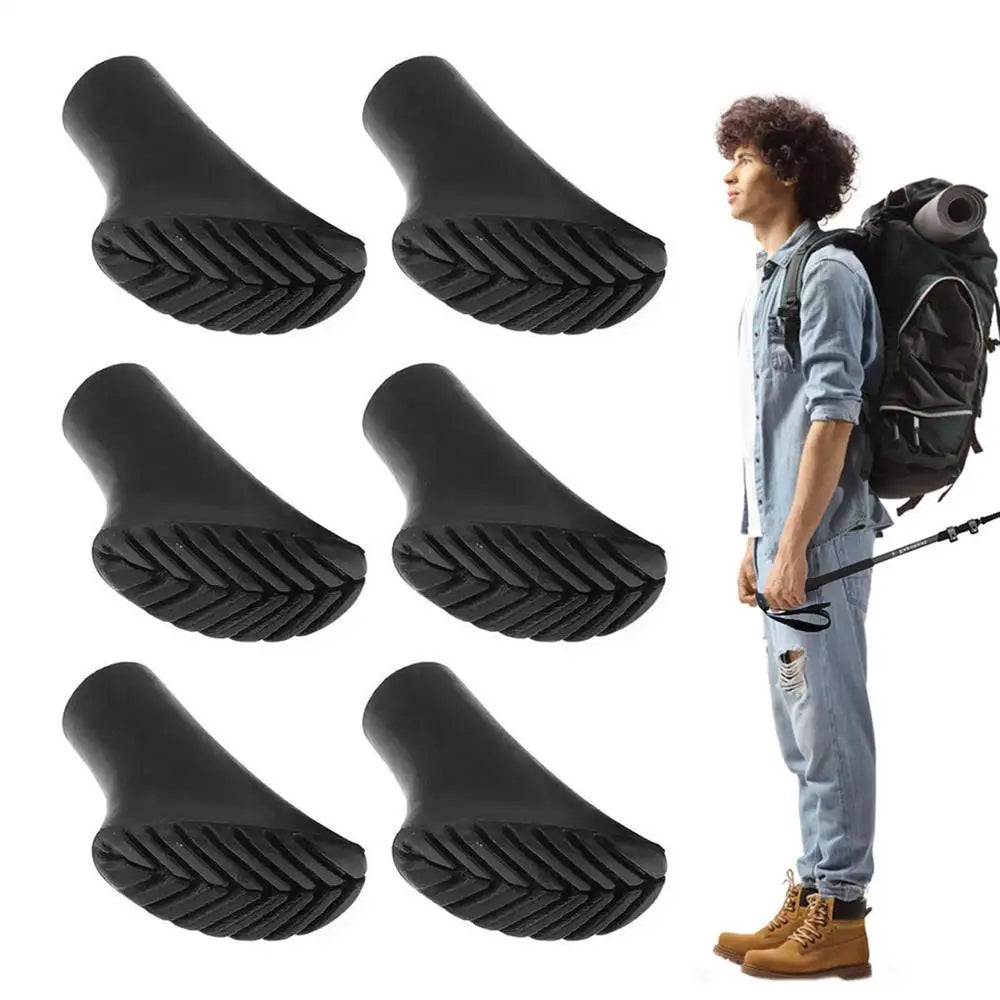 Beach Camp Hiking Sticks Tips Hiking Sticks Feet For Adventure Lightweight Elastic Trekking Stick Rubber Feet Walking Sticks Rubber Feet
