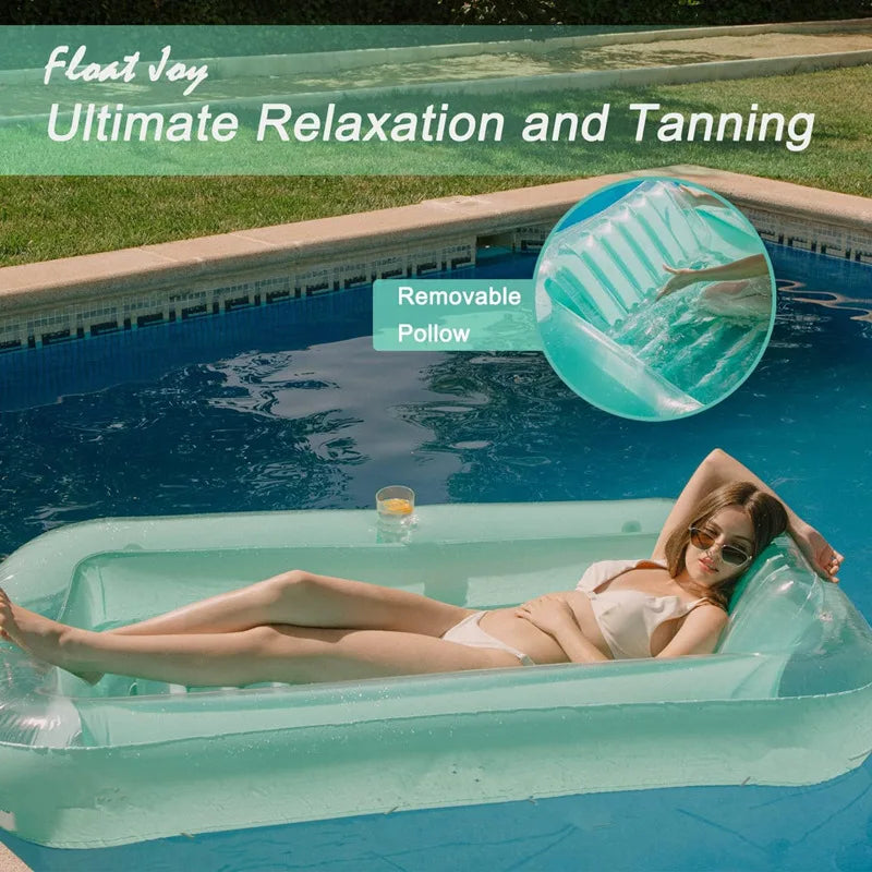 Beach Camp Inflatable Sun Pool Floating Row Spot New Outdoor Dual-purpose Water Leisure Floating Bed Bathing Sun Pool