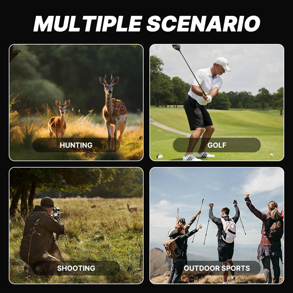 Nohawk Hunting Rangefinder 1000M Multifunctional Range Finder with USB-C Charging Monoculars Telescope for Hunting and Golfing