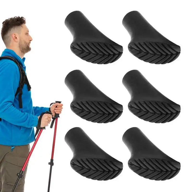 Beach Camp Hiking Sticks Tips Hiking Sticks Feet For Adventure Lightweight Elastic Trekking Stick Rubber Feet Walking Sticks Rubber Feet