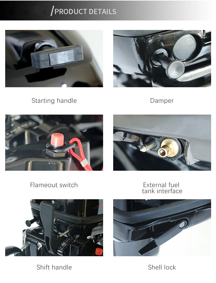 Beach Camp 18HP 2 Stroke Outboard Motor, Fishing Boat Engine Water Cooling 246CC Heavy Duty Boat Engine Marine Engine with CDI Ignition